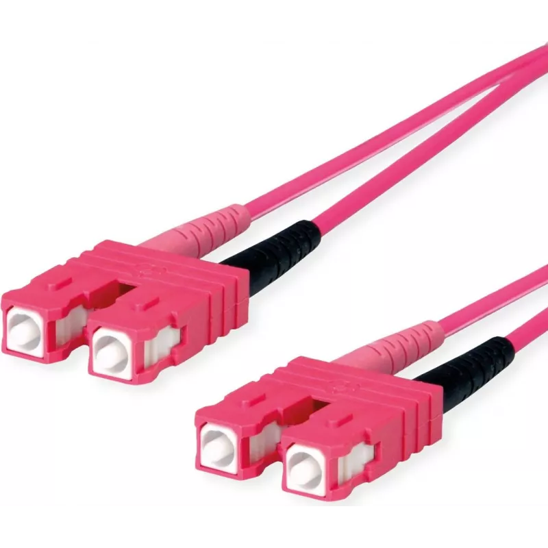 Telegärtner L00880A0028 SC na SC OM4 duplex optický patch kábel, 1 m, fialový