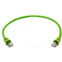 TELEGÄRTNER 100008107 CAT 6a SF/UTP RJ45 patch kábel, 0,5 m, zelený, s ochranou proti zlomeniu