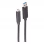 SHIVERPEAKS BS30-38075 sklenené vlákno USB-A na USB-C kábel, 10 m, 5 Gbps, čierna