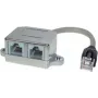 S CONN MAXIMUM CONNECTIVITY RJ45 telefónny/ethernetový splitter adaptér, Cat. 5e, tienený, 0,1 m, čierna 75002-2