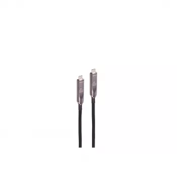 SHIVERPEAKS USB-C hybridný kábel, USB 3.2 Gen 2, 8K video, 10 Gbps, 60W Power Delivery, 7,5m, čierny BS30-43065
