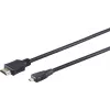 S CONN MAXIMUM CONNECTIVITY vysokorýchlostný Micro HDMI kábel s Ethernetom, čierny, 0,5 m (77470-0.5-3)