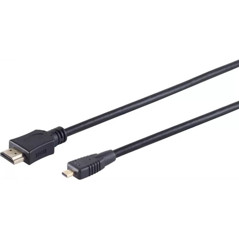 S CONN MAXIMUM CONNECTIVITY vysokorýchlostný Micro HDMI kábel s Ethernetom, čierny, 0,5 m (77470-0.5-3)