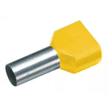 Cimco 187712 dvojitá káblová koncovka 6 mm² čiastočne izolovaná žltá (100 ks)