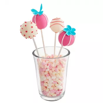 LURCH forma na cake-pop, silikón, 20 priehlbín, červená, 23,0 x 18,5 cm 83027