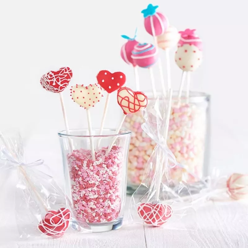 LURCH forma na cake-pop, silikón, 20 priehlbín, červená, 23,0 x 18,5 cm 83027