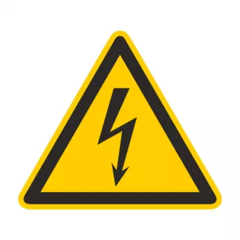 CIMCO 182720 Výstražná tabuľa Elektrické napätie 100x100x1 mm žltá/čierna