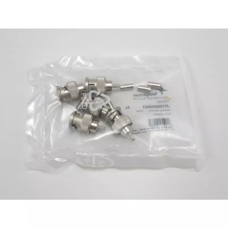 Telegärtner BNC krimpovací káblový konektor G08, 50 Ohm, Professional, RD-316, 5 kusov (J01000A0043)