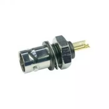 Telegärtner BNC konektor samica do panela, izolovaný 50 Ohm, čierny izolačná príruba, pozlátené kontakty, 4 GHz, 1 ks