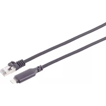 S CONN MAXIMUM CONNECTIVITY USB-C na Gigabit Ethernet adaptérový kábel, 15m, čierny 14-51085
