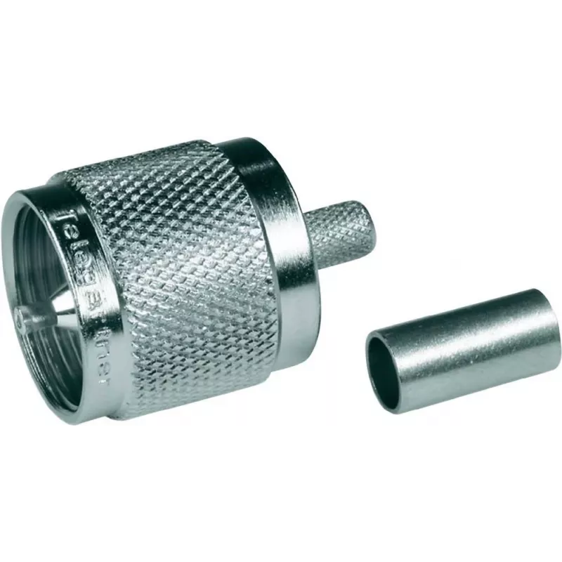 Telegärtner UHF krimpovací konektor samec G01 pre RG-58 C/U, 50 Ohm, nikel/zlatá, 1 kus J01040A0001