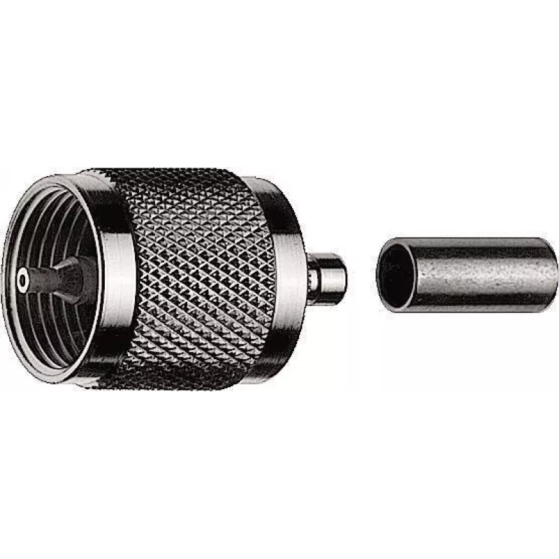 Telegärtner UHF krimpovací konektor samec G01 pre RG-58 C/U, 50 Ohm, nikel/zlatá, 1 kus J01040A0001