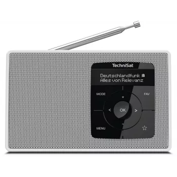 TechniSat DIGITRADIO 2 stolové rádio DAB+ FM Bluetooth budík biele 0001/3910