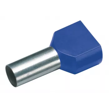 Cimco 187710 dvojitá koncovka vodiča 2,5 mm² čiastočne izolovaná modrá 100 ks