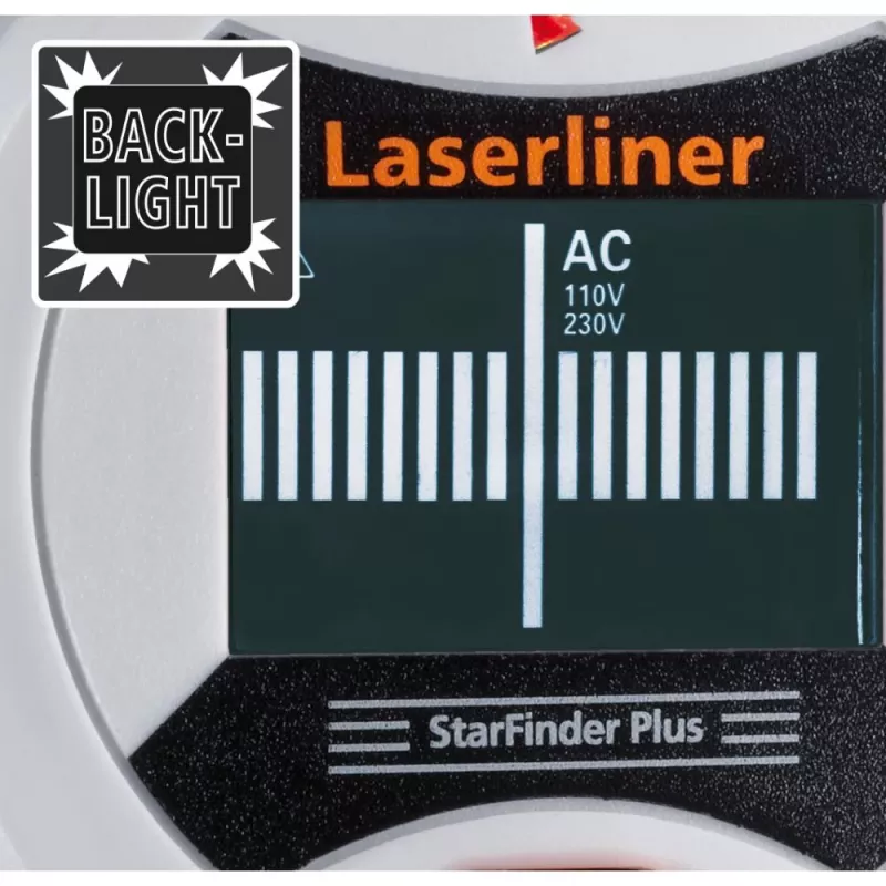 Laserliner StarFinder Plus 080.972E skener stien a nosníkov s detekciou dreva, kovu a vodičov pod napätím AC