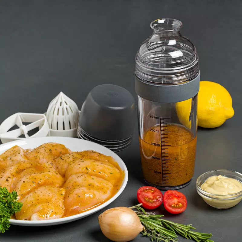 Lurch shaker sivý 250 ml shaker na dresing s meradlom 10023
