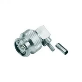 Telegärtner TNC uhlový crimp konektor samec 50 Ohm pre RG-316/U, spájkovaný/crimp pripojenie, poniklovaná mosadz J01010B0012