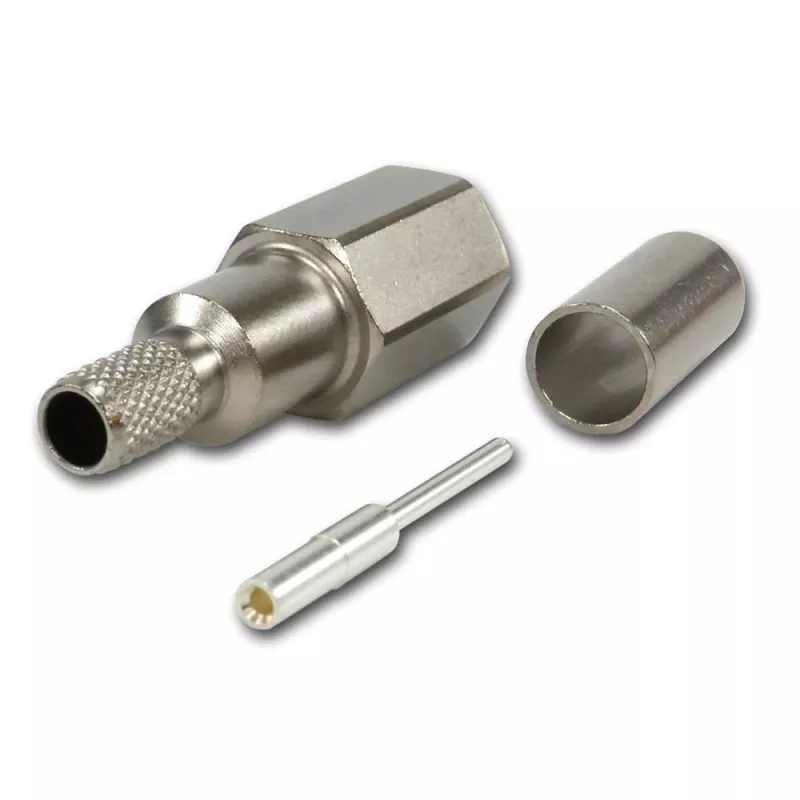 Telegärtner FME konektor samec crimp/crimp pre RG-58 C/U, 50 Ohm, zlatý/nikel J01700A0006Z