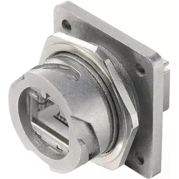 Telegärtner STX V1 RJ45 prírubová súprava kovová varianta 1 spojka, panelová montáž 8P8C J80020A0001