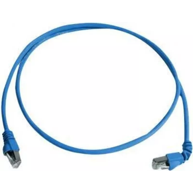 Telegärtner 100008674 RJ45 patch kábel, CAT 6a S/FTP, 5,0 m, modrý, samozhášavý, s ochranou proti zlomeniu