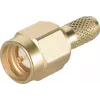 Telegärtner SMA káblový konektor samec crimp/spájkovaný G05 (RG-223/U, RG-142 B/U), zlatý, 50 Ohm, DC-18 GHz J01150A0031