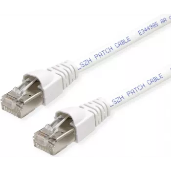 Telegärtner MP8 FS 500 Cat 6a S/FTP patch kábel, RJ45 na RJ45, 1,5 m, biela, bezhalogénový, zaliaty L00001A0171