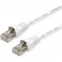 Telegärtner MP8 FS 500 Cat 6a S/FTP patch kábel, RJ45 na RJ45, 1,5 m, biela, bezhalogénový, zaliaty L00001A0171