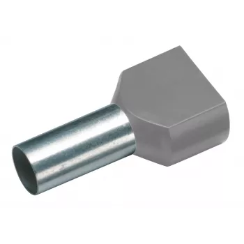 Cimco 187704 dvojitá káblová koncovka 0,75 mm² čiastočne izolovaná sivá (100 ks)