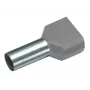 Cimco 187704 dvojitá káblová koncovka 0,75 mm² čiastočne izolovaná sivá (100 ks)