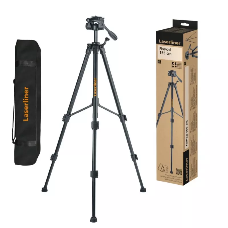 Laserliner FixPod 155 cm statív, maximálna pracovná výška 155 cm, hliník, čierny 090.132E