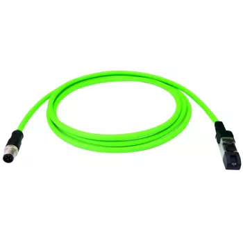 Telegärtner 100017276 Cat.6A S/FTP RJ45 patch kábel, 1 m, zelený, LSZH