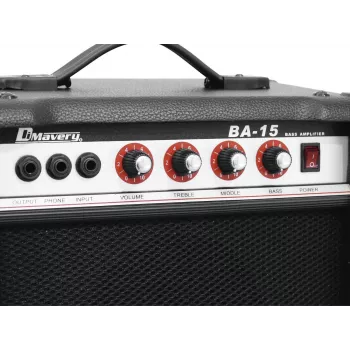 DIMAVERY BA-15 15W basový combo zosilňovač čierny 26363005