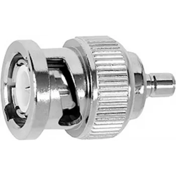 TELEGÄRTNER BNC konektor samec na SMB konektor samec koaxiálny adaptér, 50 Ohm, poniklovaná mosadz, J01008G0038