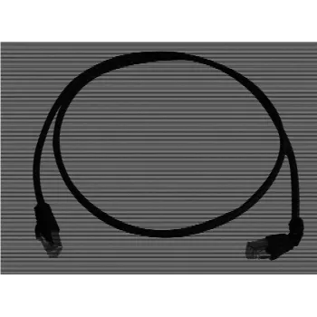 Telegärtner CAT 6A patch kábel, 1x90° uhlový, S/FTP, LSZH, čierna, 3,0 m L00002A0175