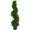 EUROPALMS špirálový strom umelá rastlina, 61 cm, zelená, čierny kvetináč 82600009