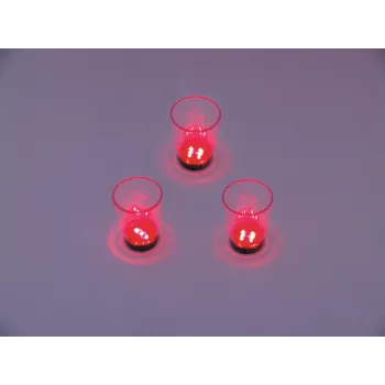 EUROPALMS LED pohárik na pálenku 2cl s kockovou hrou, červená, 3 ks 83309050