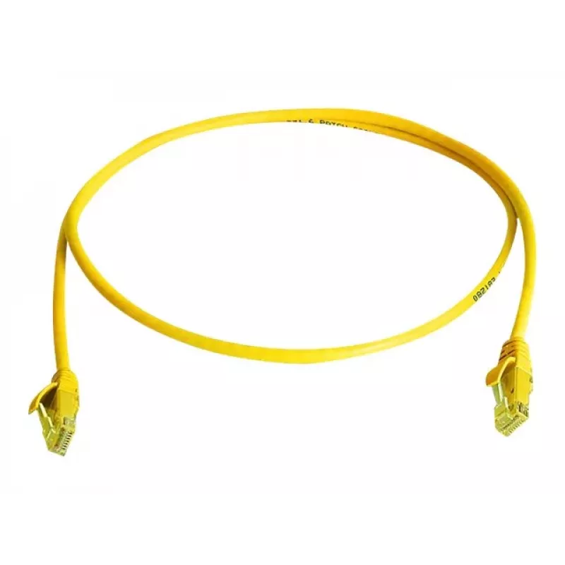 Telegärtner L00000A0294 Cat6 U/UTP RJ45 patch kábel, 0,5 m, žltý