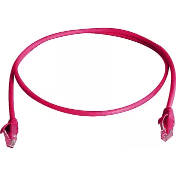 TELEGÄRTNER 100008898 CAT 6 RJ45 patch kábel, 7,5 m, červený, LSZH, U/UTP, samozhášavý