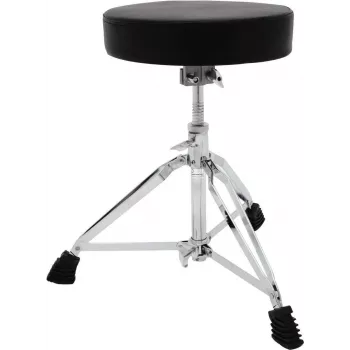 DIMAVERY DT-80 bubenícka stolička, okrúhle sedadlo, výškovo nastaviteľná 480-600 mm, dvojito vystužený stojan, čierna 26031100