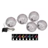 EUROPALMS LED snehová guľa 8 cm, ružová, balenie 5 ks (83501238)