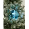 EUROPALMS LED snehová guľa 15 cm, Ice Blue 83501241