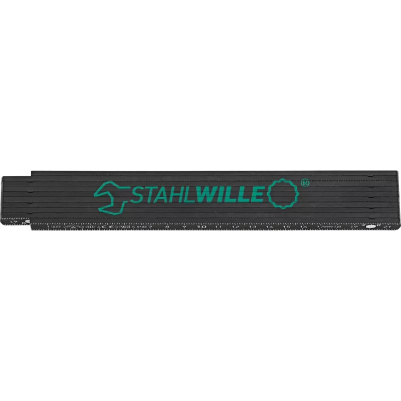 Stahlwille 13112 2M 77470003 skladací meter, 2 m, metrický, buk, biely