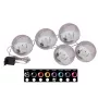 EUROPALMS LED snehová guľa 8 cm, orgovánová, balenie 5 ks 83501240