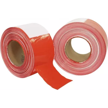 ZUBEHÖR výstražná páska červená/biela 500 m x 75 mm (3000596K)
