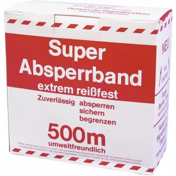 ZUBEHÖR výstražná páska červená/biela 500 m x 75 mm (3000596K)