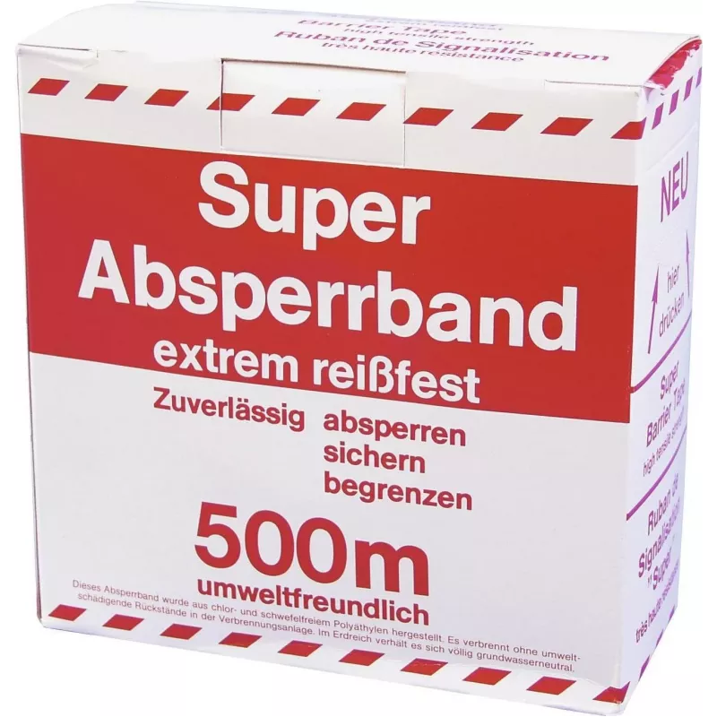 ZUBEHÖR výstražná páska červená/biela 500 m x 75 mm (3000596K)