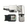 Telegärtner MFP8-4x90 Cat.6A konektor RJ45 na montáž v teréne, T568A, tienený, viacuhlový J00026A4004