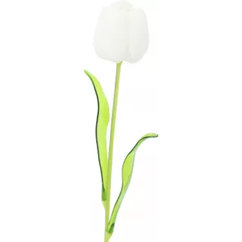 EUROPALMS Crystal Tulip umelý kvet, biela, 61cm, balenie 12 ks (82600204)
