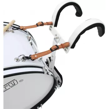 DIMAVERY MB-424 pochodový basový bubon 24x12 biela 26010361