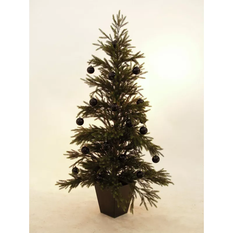 EUROPALMS dekoračná guľa 7cm, čierna, balenie 6 ks (83501253)